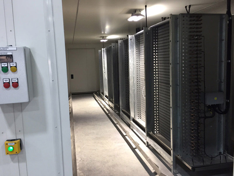 Freezing tunnel food production